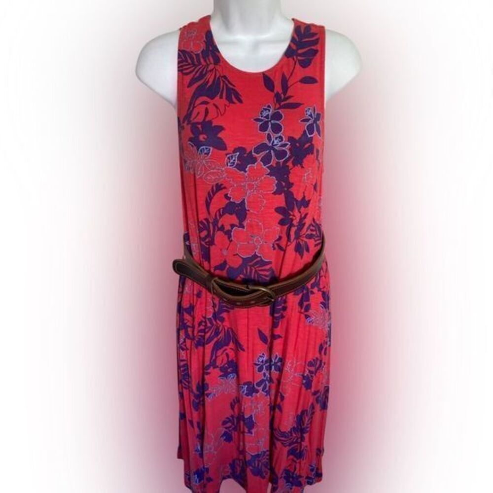 Tommy Bahama Shift Dress - XS red , purple , navy , viscose spandex
